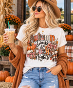 Autumn Days & Cozy Nights Leopard Tee - women's fall graphic tee