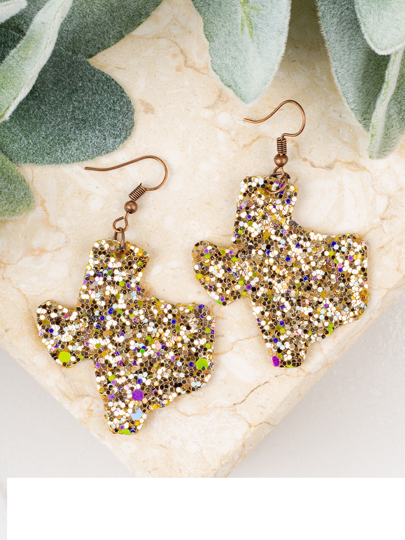 Glitter Texas Earrings, Champagne - SKC Boutique