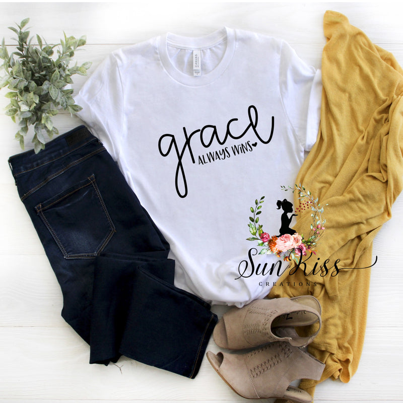 Grace Always Wins Tee - SKC Boutique