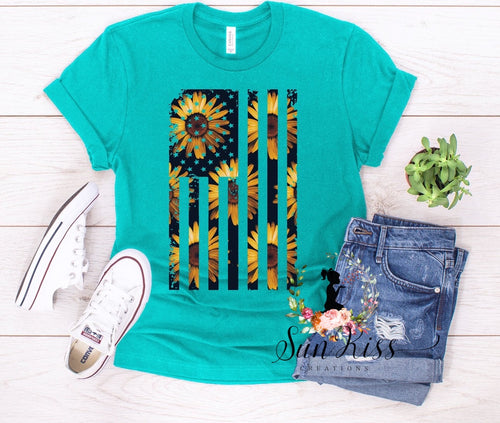 Sunflower Flag Tee - SKC Boutique