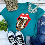 Leopard Tongue Tee - SKC Boutique